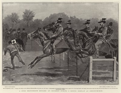 A Good Photograph Spoiled, an Incident During a Riding Display at Christchurch by John Charlton